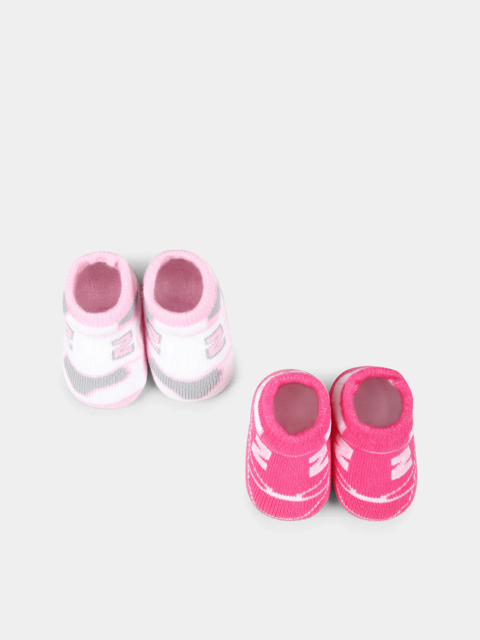 Set calzini rosa per neonata con logo